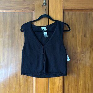 Aritzia Wilfred Basque Sweater Vest Black- L